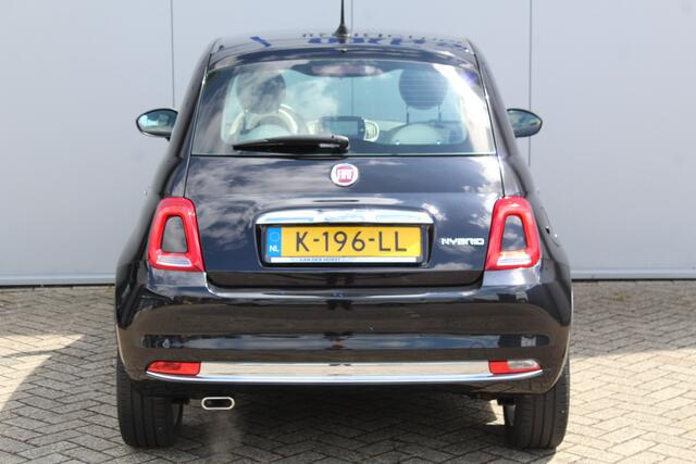 Fiat 500 1.0-70pk Mild-Hybrid "Lounge". Erg mooie Fiat 500 in de luxe "Lounge" uitvoering. Volautm. airco, cruise control, Apple Carplay/Android auto, LM wielen, DAB radio, USB aansluiting, navigatie, telefoonvoorbereiding etc.