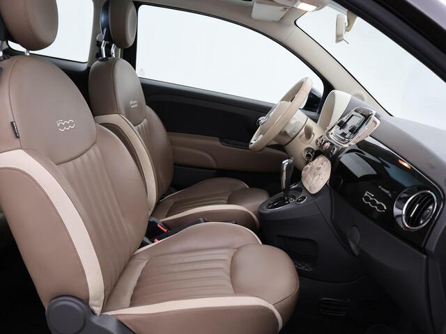 Fiat 500 0.9T AUTOMAAT + BRUIN LEDER | DIGITALE COCKPIT | PANORAMA | NAVIGATIE | DAB