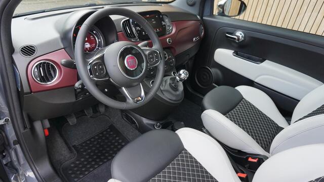 Fiat 500 1.0 69pk Hybrid Dolcevita Edition Pano.Dak Virtual Clima Navi H-Leder *Luxe Interieur* 39728km! *Zeer Nette Fiat*