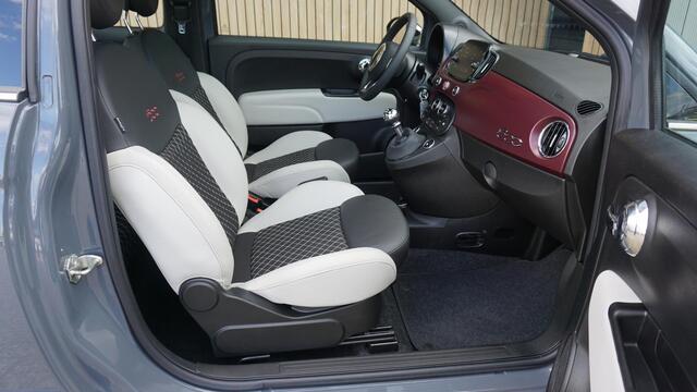 Fiat 500 1.0 69pk Hybrid Dolcevita Edition Pano.Dak Virtual Clima Navi H-Leder *Luxe Interieur* 39728km! *Zeer Nette Fiat*