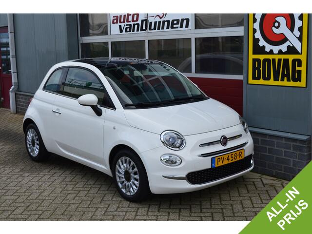 Fiat 500 0.9 TwinAir Turbo Lounge O.a; Pano, Cruise, Bluetooth, Airco, Rijklaar, Etc. All-in prijs!