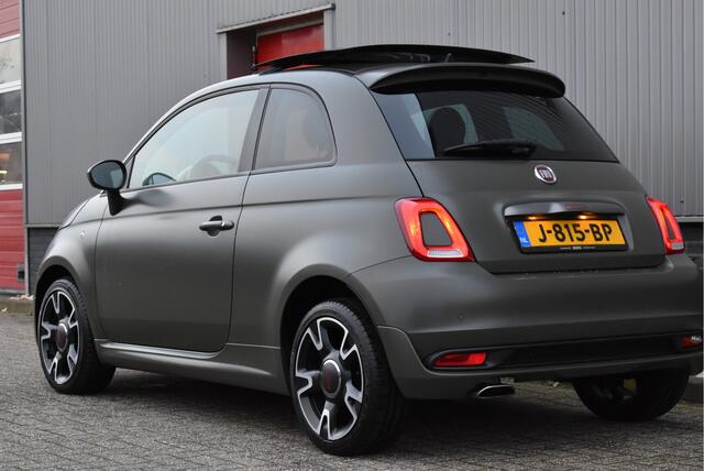 Fiat 500 1.2 Matte Green Panoramadak, Navi, Cruise control