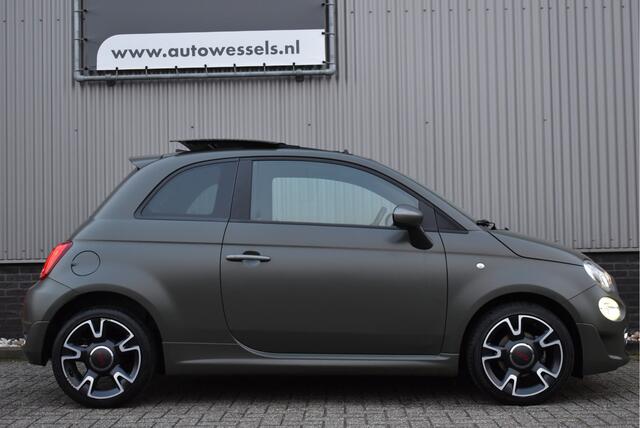 Fiat 500 1.2 Matte Green Panoramadak, Navi, Cruise control