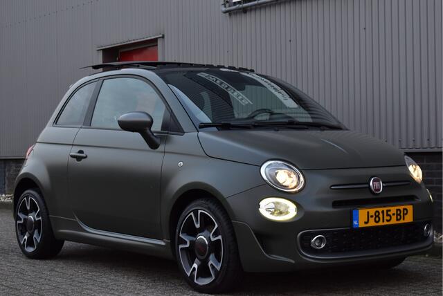 Fiat 500 1.2 Matte Green Panoramadak, Navi, Cruise control