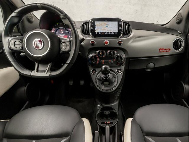 Fiat 500 0.9 TwinAir Turbo Sport 105Pk (MAT GROEN, VIRTUAL COCKPIT, APPLE CARPLAY, GROOT NAVI, LEDER, ZWART HEMEL, CRUISE, PARKEERSENSOREN, GETINT GLAS, NIEUWE APK, NIEUWSTAAT)