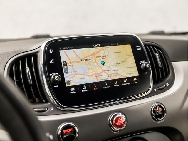 Fiat 500 0.9 TwinAir Turbo Sport 105Pk (MAT GROEN, VIRTUAL COCKPIT, APPLE CARPLAY, GROOT NAVI, LEDER, ZWART HEMEL, CRUISE, PARKEERSENSOREN, GETINT GLAS, NIEUWE APK, NIEUWSTAAT)