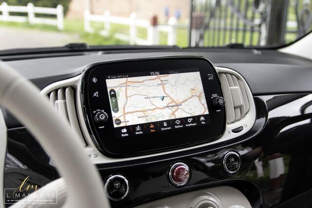 Fiat 500 1.0 Hybrid Lounge 2021 ZWART | Apple CarPlay | Airco | Cruise Co