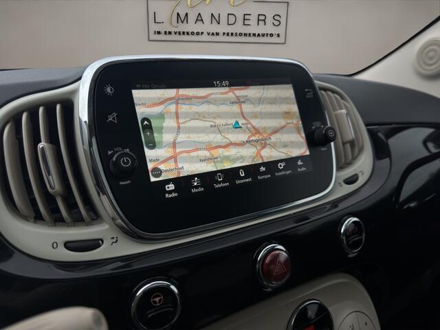 Fiat 500 1.2 Lounge 2017 ZWART | Panoramadak | Apple CarPlay | Benzine |