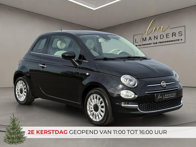 Fiat 500 1.2 Lounge 2018 ZWART | Navigatie | Panoramadak