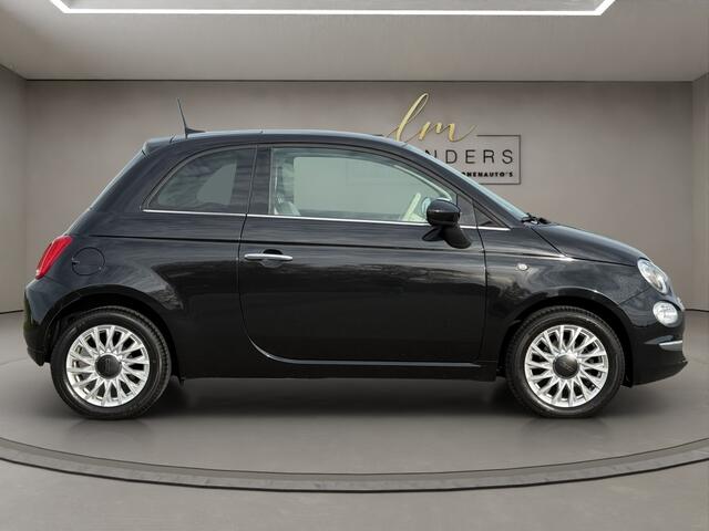Fiat 500 1.2 Lounge 2018 ZWART | Navigatie | Panoramadak