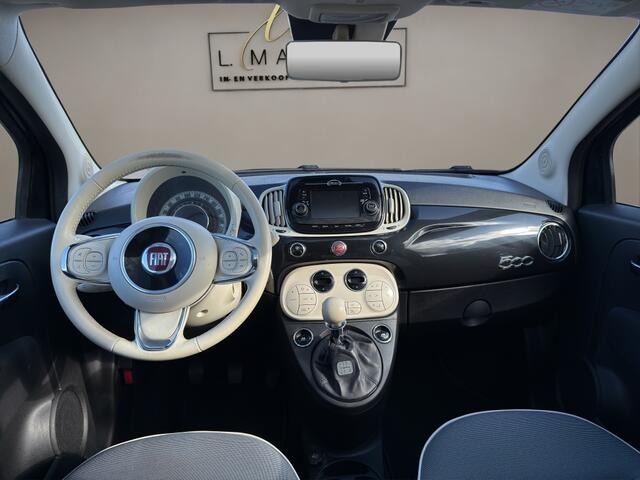 Fiat 500 1.2 Lounge 2018 ZWART | Navigatie | Panoramadak