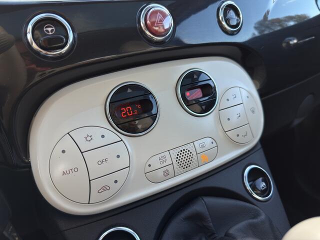 Fiat 500 1.2 Lounge 2018 ZWART | Navigatie | Panoramadak