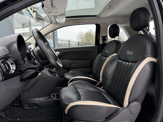Fiat 500 0.9 TwinAir Turbo Lounge 1e Eigenaar,Leder,Panodak,Airco,Cruise,Lm velgen,N.A.P,Nieuwe Apk bij Aflevering