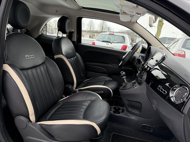 Fiat 500 0.9 TwinAir Turbo Lounge 1e Eigenaar,Leder,Panodak,Airco,Cruise,Lm velgen,N.A.P,Nieuwe Apk bij Aflevering
