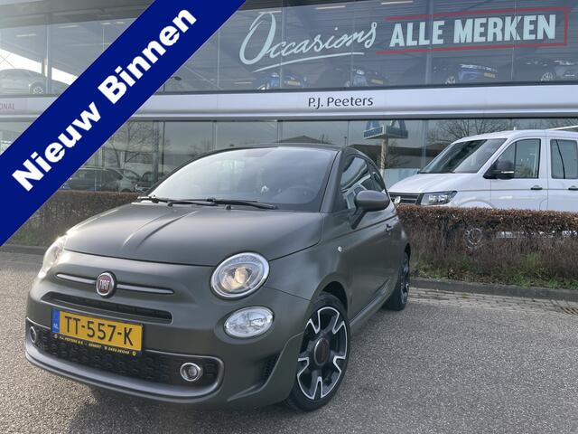 Fiat 500 0.9 TwinAir Turbo Sport Mat Groen Airco - Cruise control - Bluetooth - Groot navigatiesysteem - Mistlampen voor - Licht metalen velgen 16 inch - Start/stop systeem - Stuur leder - Stuur multifunctioneel - Centrale deurvergrendeling met afstandsbediening