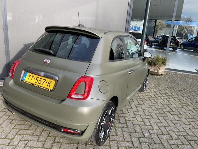 Fiat 500 0.9 TwinAir Turbo Sport Mat Groen Airco - Cruise control - Bluetooth - Groot navigatiesysteem - Mistlampen voor - Licht metalen velgen 16 inch - Start/stop systeem - Stuur leder - Stuur multifunctioneel - Centrale deurvergrendeling met afstandsbediening