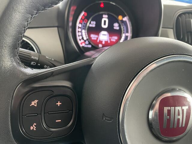 Fiat 500 0.9 TwinAir Turbo Sport Mat Groen Airco - Cruise control - Bluetooth - Groot navigatiesysteem - Mistlampen voor - Licht metalen velgen 16 inch - Start/stop systeem - Stuur leder - Stuur multifunctioneel - Centrale deurvergrendeling met afstandsbediening