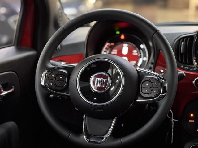 Fiat 500 1.0 Hybrid Dolcevita RED Panoramadak Navi Climat Cruise Parkeersensoren Digitaal Dashboard 16" LM Velgen