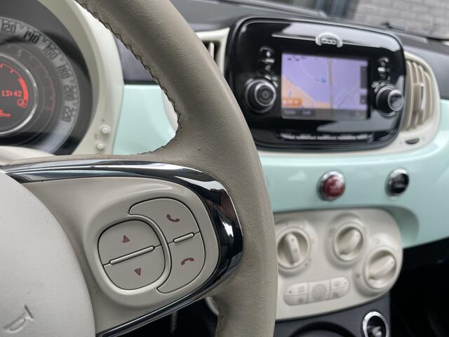 Fiat 500 0.9 TwinAir Turbo Collezione met schuif/kanteldak Airco - Cruise control - parkeersensor achter - Navigatie - Panoramadak - Schuif/kantel dak - Mistlampen voor - Licht metalen velgen 16 inch - Stuur multifunctioneel - Radio - Bluetooth - Sta