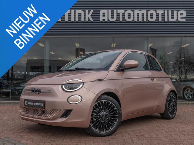 Fiat 500 3+1 La Prima 42 kWh | Rose Gold | Dealer onderhouden | Camera