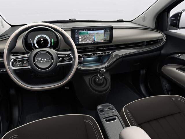 Fiat 500 Hybrid La Prima | Clima | LED | PDC | JBL Premium Audio | 17" | Camera | BSM | Canneloni Ivory/Piombo interieur