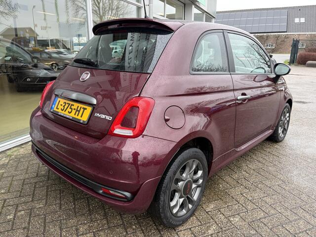 Fiat 500 1.0 Hybr. Sport, Zijskirt, 16"inch, Carplay, PDC