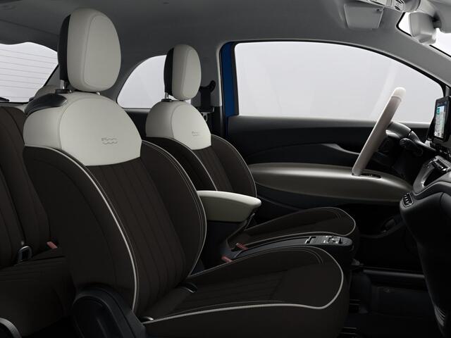 Fiat 500 Hybrid Collezione | Clima | LED | PDC | JBL Premium Audio | 17" | Camera | BSM | Canneloni Ivory/Piombo interieur