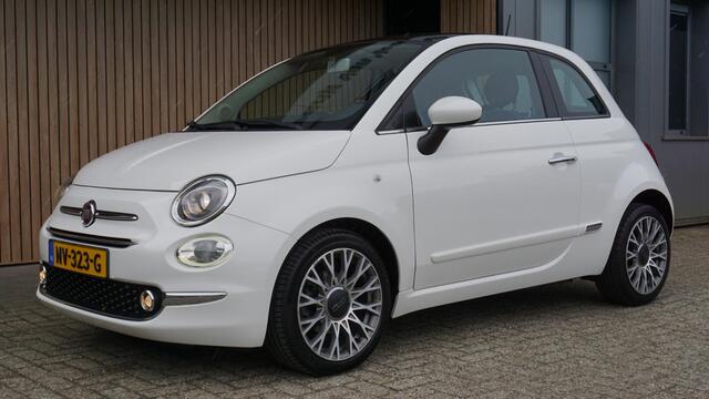 Fiat 500 0.9 TwinAir 80pk Turbo Lounge Pano.Dak 16inch LM Navi Airco *Sportief* NL auto!