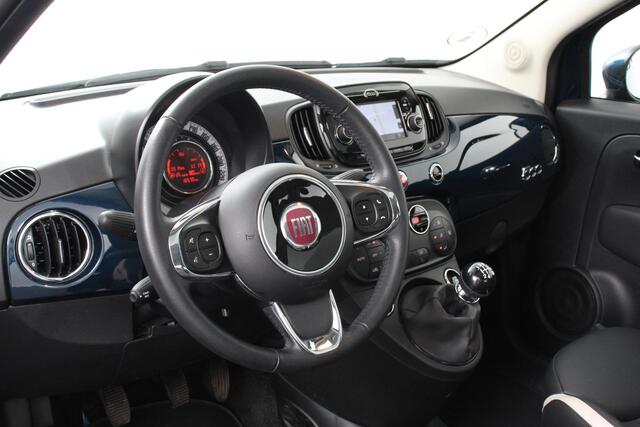Fiat 500 1.2 Lounge Navigatie Climate Control Lederen Bekleding Panoramadak Cruise Control Bluetooth Parkeersensoren Lichtmetalen velgen
