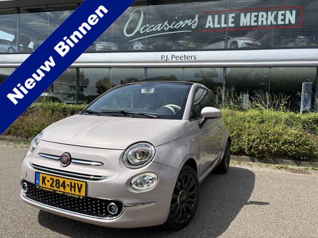 Fiat 500 1.2 Star Powder Pink Glazen panoramadak - Climate control - Parkeersensor achter - Cruise control - Mistlampen - Licht metalen velgen 16 inch - Bluetooth - Radio - Stuur multifunctioneel - Elektrische ramen - Lederen bekleding - Extra getint glas achter