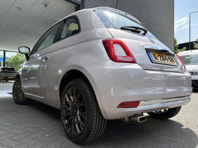 Fiat 500 1.2 Star Powder Pink Glazen panoramadak - Climate control - Parkeersensor achter - Cruise control - Mistlampen - Licht metalen velgen 16 inch - Bluetooth - Radio - Stuur multifunctioneel - Elektrische ramen - Lederen bekleding - Extra getint glas achter