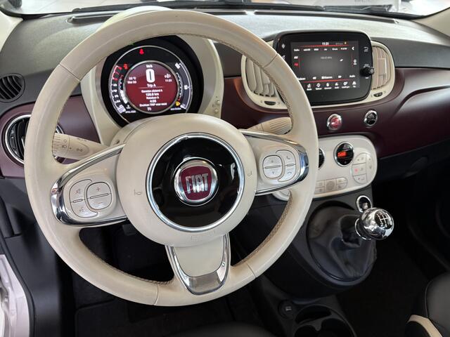 Fiat 500 1.2 Star Powder Pink Glazen panoramadak - Climate control - Parkeersensor achter - Cruise control - Mistlampen - Licht metalen velgen 16 inch - Bluetooth - Radio - Stuur multifunctioneel - Elektrische ramen - Lederen bekleding - Extra getint glas achter