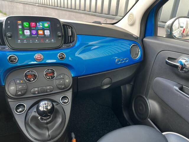 Fiat 500 TwinAir 80 0.9 Lounge 3-DRS Carplay Glazen dak P-sensoren APK: 05-2027