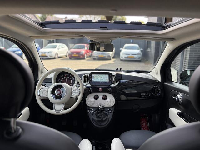 Fiat 500 1.0 Hybrid Dolcevita, schuifkantel/panodak, cruise/climate controle, 1/2leder