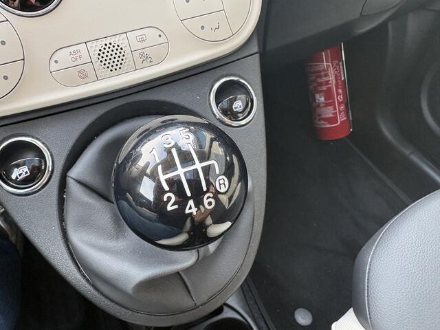 Fiat 500 1.0 Hybrid Dolcevita, schuifkantel/panodak, cruise/climate controle, 1/2leder