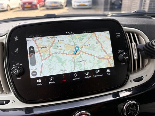 Fiat 500 1.0 Hybrid Dolcevita, schuifkantel/panodak, cruise/climate controle, 1/2leder