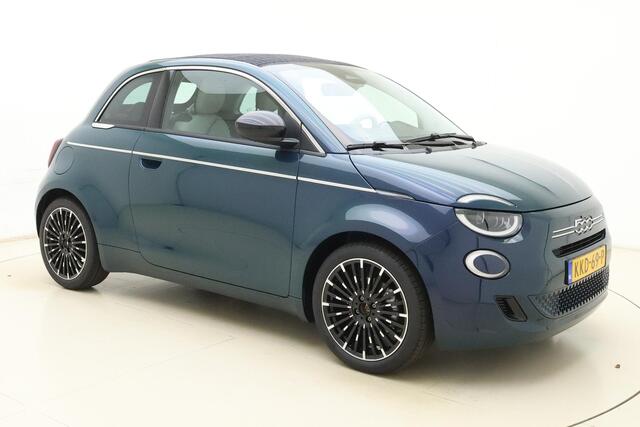 Fiat 500 1.0 Hybrid La Prima | Cabrio | Lederen bekleding | Keyless | Camera | Cruise control | Lichtmetalen velgen | Navigatie | Draadloze apple carplay/android auto | JBL audio
