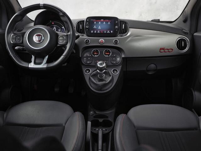 Fiat 500 1.0 Hybrid Sport (VIRTUAL COCKPIT, GROOT NAVI, CLIMATE, HALF LEDER, SPORTSTOELEN, PARKEERSENSOREN, GETINT GLAS, ELEK RAMEN, NIEUWSTAAT)