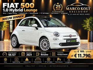 Fiat 500 1.0 Hybrid Lounge / Airco / Panoramadak