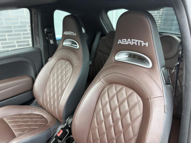 Fiat 500 ABARTH 1.4 T-Jet Turismo, elektrische schuif/panodak !! truffelbruin leder.