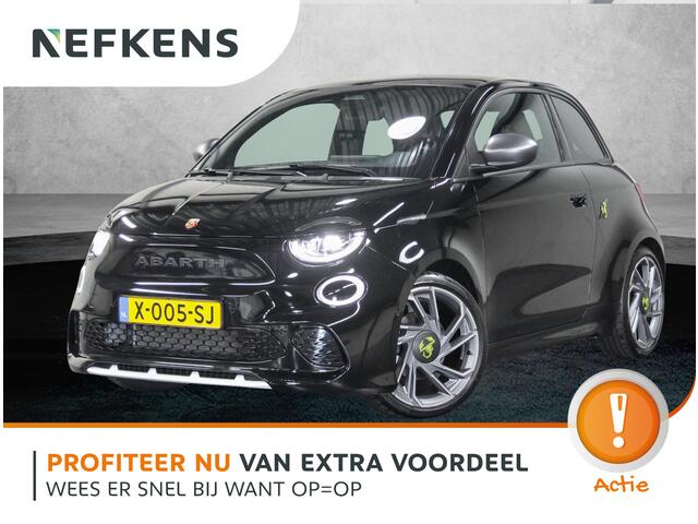 Fiat 500 ABARTH Turismo 42 kWh 155PK | 1ste eigenaar | ACCURAPPORT 100%| AppleCarPlay/AndroidAuto | Cruise Control | Camera | Alcantara/LEER | Navigatie | Virt.Cockpit | Keyless | 18"LMV | Isofix | Privacy Glass | Parkeersensoren |