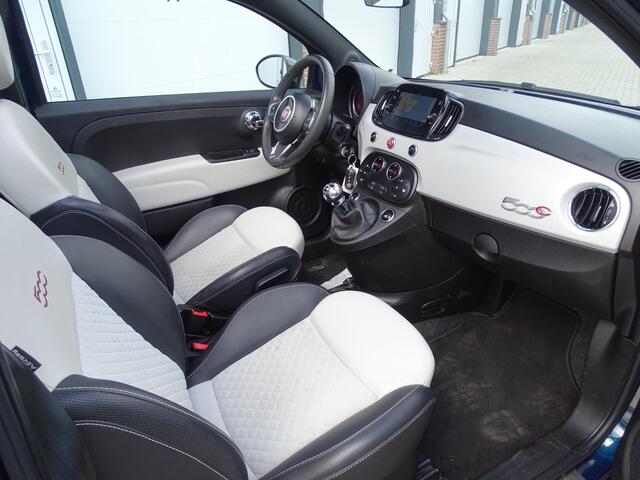 Fiat 500C 1.2 Star Cabrio, Leder Sport Interieur, Navigatie, Airco, CruiseControl, Parkeersensoren, LM-velgen