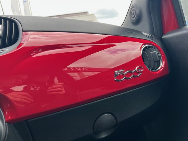 Fiat 500C 1.0 Hybrid Cabrio Rosso /45.000 km/Airco/USB/¤39 per mnd