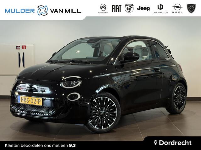 Fiat 500C La Prima 42 kWh | LEDER | NAVI | CLIMA | PARKEERHULP | APPLE CARPLAY / ANDROID AUTO | CAMERA