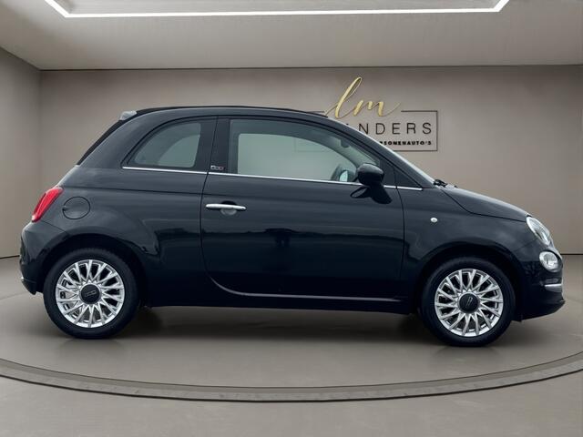 Fiat 500C 1.2 Lounge 2017 ZWART | Cabrio | Apple CarPlay | Benzine | PDC