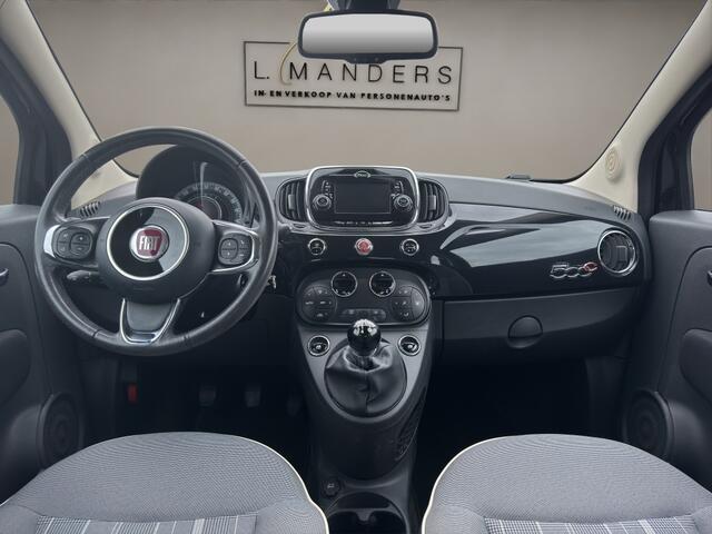 Fiat 500C 1.2 Lounge 2017 ZWART | Cabrio | Apple CarPlay | Benzine | PDC