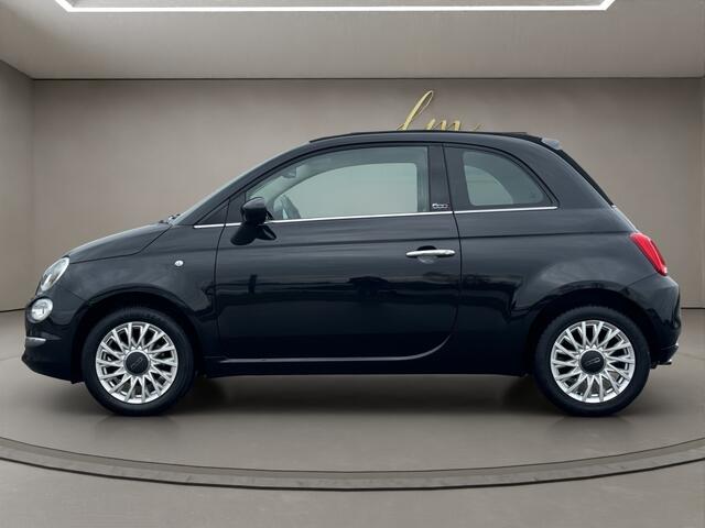 Fiat 500C 1.2 Lounge 2017 ZWART | Cabrio | Apple CarPlay | Benzine | PDC