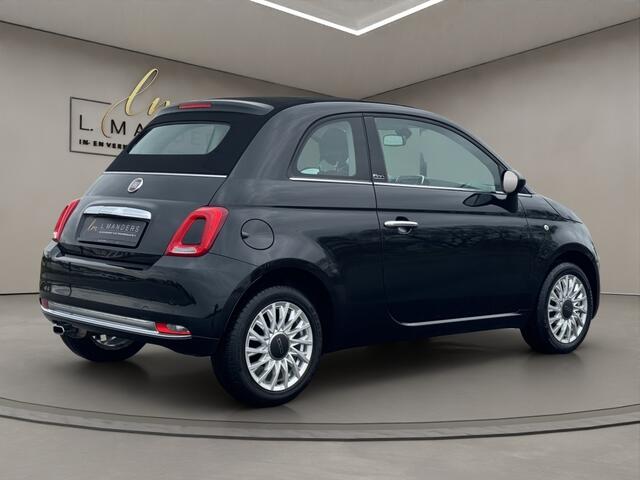 Fiat 500C 1.2 Lounge 2017 ZWART | Cabrio | Apple CarPlay | Benzine | PDC