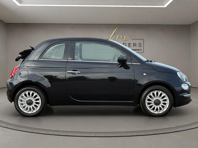 Fiat 500C 1.2 Lounge 2017 ZWART | Cabrio | Apple CarPlay | Benzine | PDC