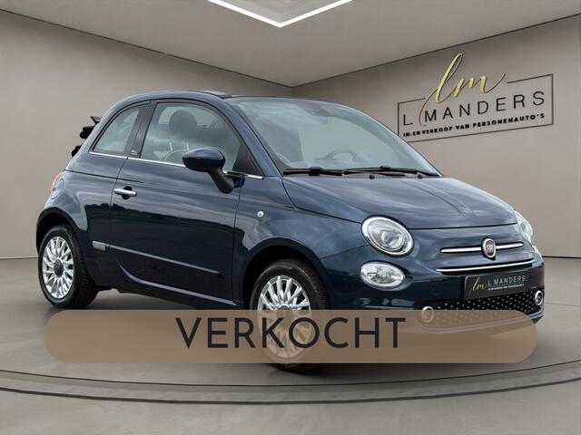 Fiat 500C 1.2 Lounge 2019 BLAUW | Cabriolet | Apple CarPlay | Airco
